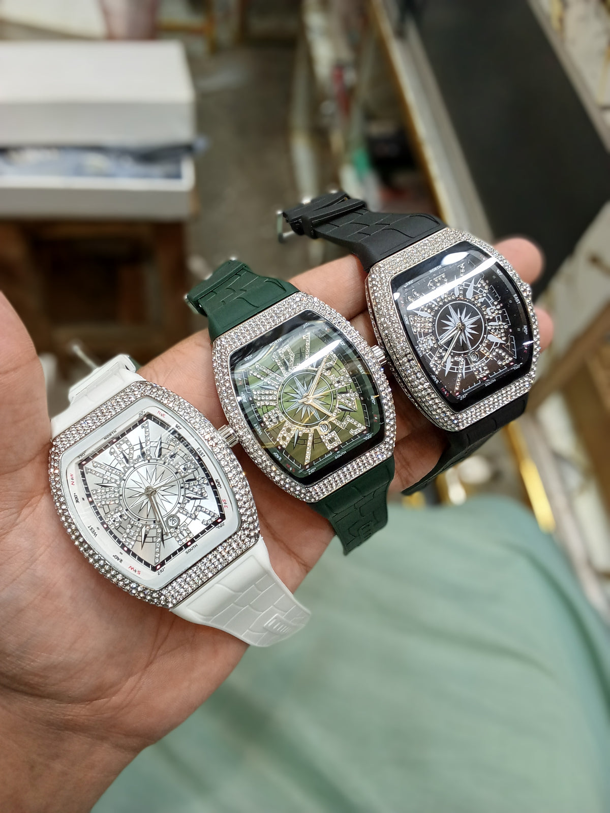 Franck Muller Vanguard Iced Out Diamond Luxury Men's Watch