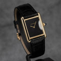 Cartier Tank Louis Cartier Luxury Watch – Black Lacquer Dial & Gold Case