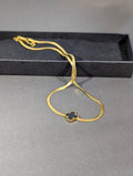 Premium Gold-Plated Black Clover Snake Chain Necklace - Anti-Tarnish Stainless Steel Four-Leaf Clover Pendant for Women