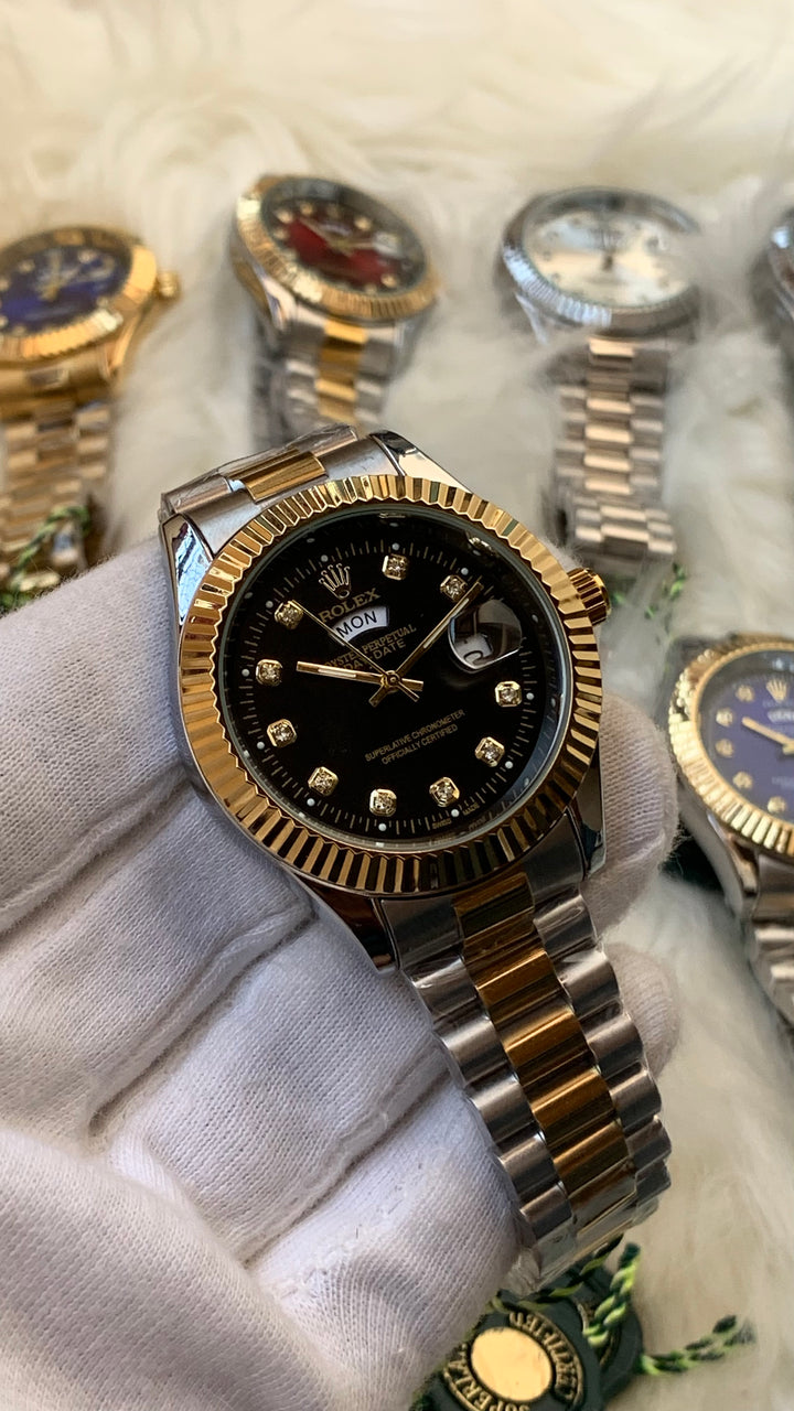 Rolex Day-Date 36 Two-Tone Luxury Men's Watch – Diamond Dial Collection