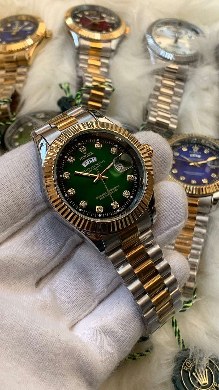 Rolex Day-Date 36 Two-Tone Luxury Men's Watch – Diamond Dial Collection