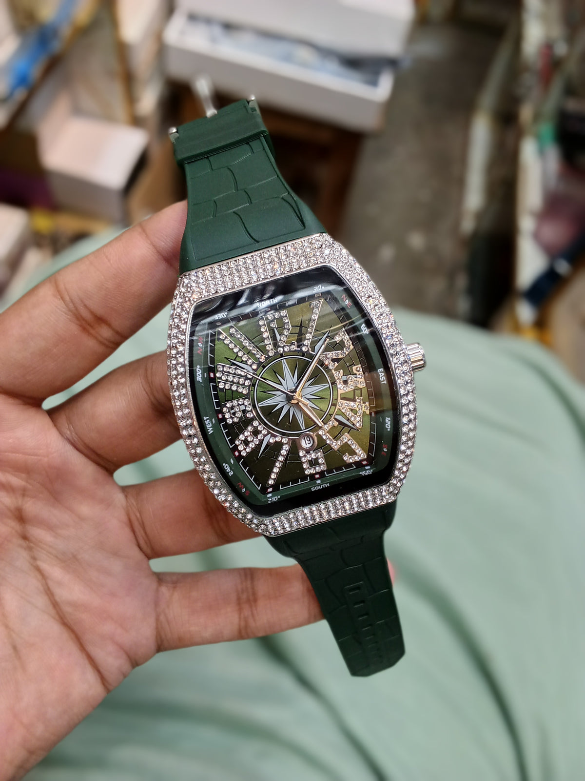 Franck Muller Vanguard Iced Out Diamond Luxury Men's Watch